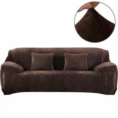 Защитный чехол на трехместный диван Diana Textile Plush Velvet al2045-3-seat-coffee фото