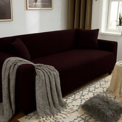 Чохол на 2-місний диван жакардовий трикотаж Homytex HT-384823-1 фото