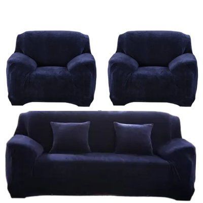 Чохол на диван + 2 крісла замша / мікрофібра Homytex Ht-183031 фото