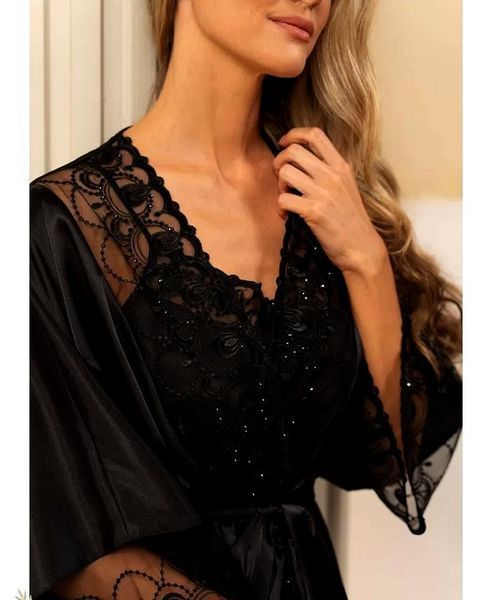 Жіночий шовковий халат Багіра 4433 Mia-Amore 2XL/3XL Mia_4433_2XL/3XL фото