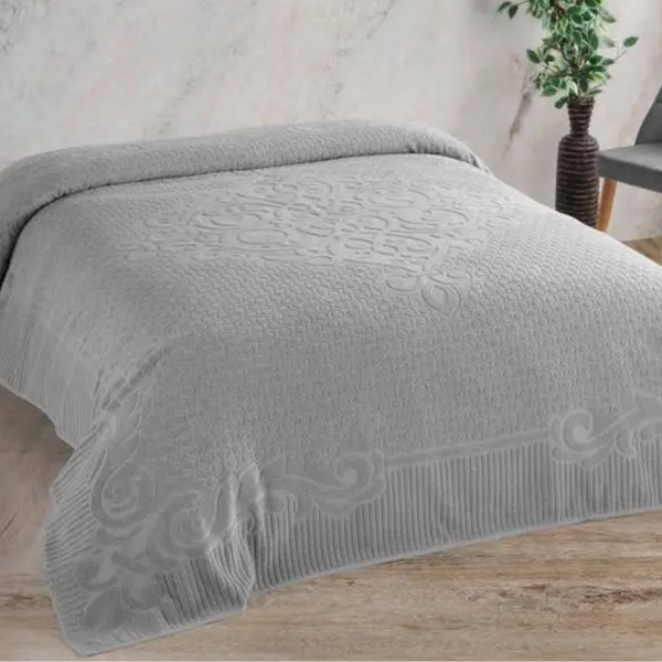 Махровая простынь Ada Popy Turkey gray5 фото