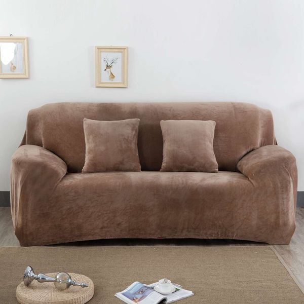 Велюровий чохол на великий 5-місний диван Diana Textile al2045-310-350-sandy фото