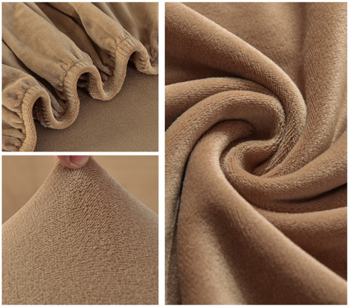 Велюровий чохол на великий 5-місний диван Diana Textile al2045-310-350-sandy фото