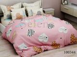 Постельное белье бязь двуспальное Selena Веселые Сердечки 100344 100% хлопок 100344-02 фото