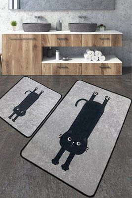 Набір килимків для ванної кімнати Chilai Home COMFORT GRI 60*100+50*60 Chom_110024172 фото
