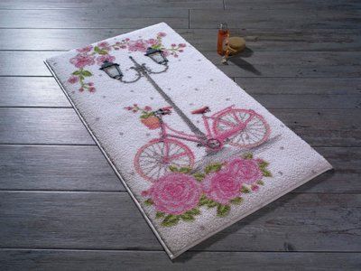 Килимок у ванну кімнату Confetti Romantic bike pembe 80*140 Conf_110083640 фото