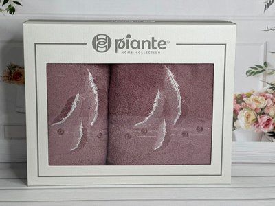 Piante pero murdum 3D 2в1 бавовняні рушники Туреччина, Durul Sul-5786 фото