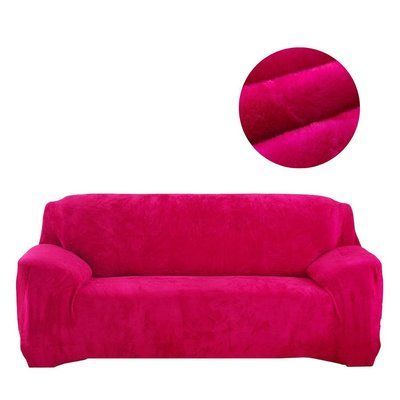Защитный чехол на трехместный диван Diana Textile Plush Velvet al2045-3-seat-rose фото