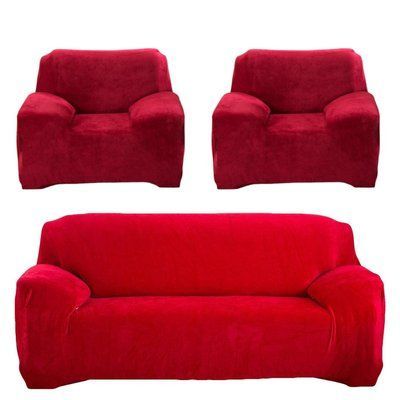 Чохол на диван + 2 крісла замша / мікрофібра Homytex Ht-183030 фото