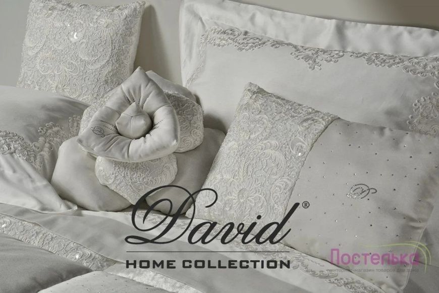 Подушка жаккард з кристалами David Home Adele (Perla) з кристалами 40х40 см p_s_k_d4040-4020 фото