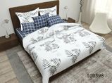 Постельное белье бязь двуспальное Selena Листики 100% хлопок 135 г/м2 100398-02 фото