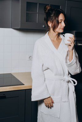 Халат пикейный Home Me 100% хлопок luli018480R фото