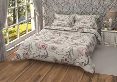 Стегане покривало або літня ковдра кремова " Пір'я" posmar87583 фото