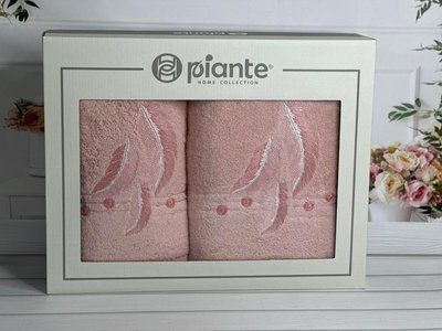 Piante pero pembe 3D 2в1 бавовняні рушники Туреччина, Durul Sul-5788 фото