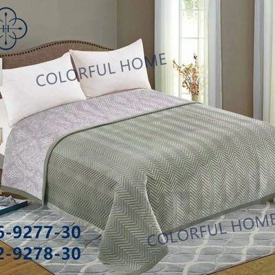Покривало велюр COLORFUL (220x240) VELOR COVER LASER ZIGZAG STITCH 893896 Col_893896 фото