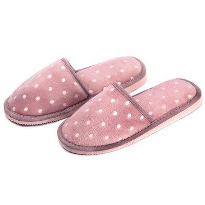 Тапки домашні для дівчинки велюрові в Горошок Twins Twins_69472-00000035605 фото