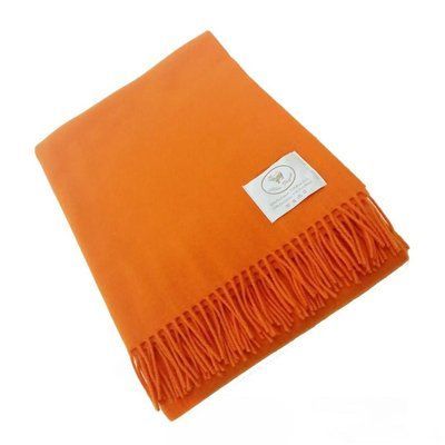 Плед шерсть ламы + кашемир CO.BI EOLO M-2578Orange фото