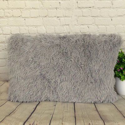 Наволочка хутряна Koloco 40х40, 50х50, 50х70 см (1 шт) сіра d-c3620v-grey фото