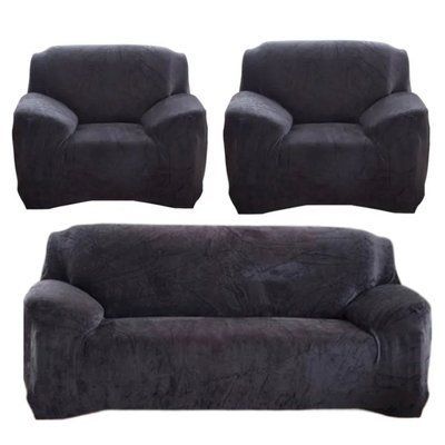 Чохол на диван + 2 крісла замша / мікрофібра Homytex Ht-183029 фото