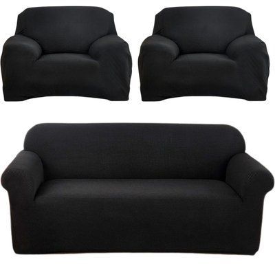 Набор чехлов на диван+2 кресла трикотаж жаккардовый Homytex Ht-183014-1 фото