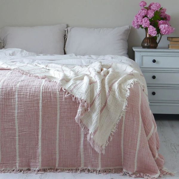 Муслиновое покрывало LA MODNO PEARL PINK hr-ln200280 фото