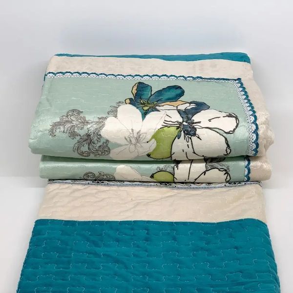 Покрывало с наволочками велюр (230x250) Prestij Textile ВЕЛЮР СТЕГАННОЕ 227595 Pre_227595 фото