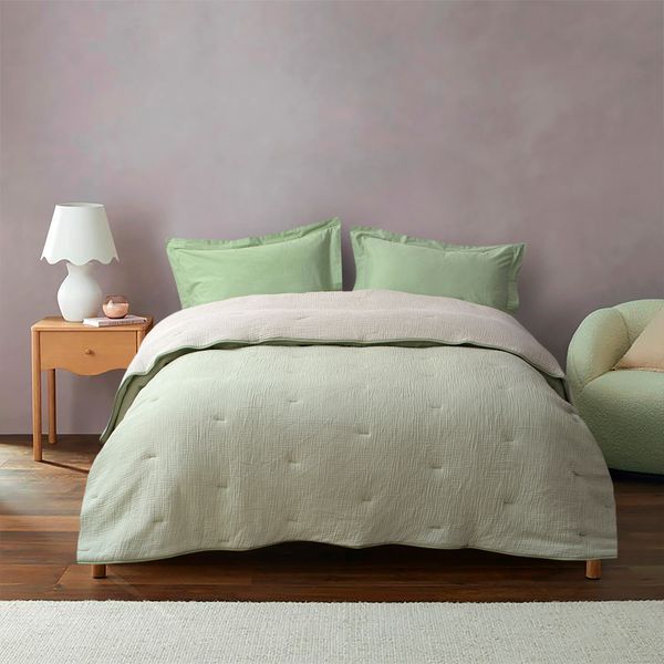 Покривало Lotus Home - Limas muslin roseda-sand dollar 245x245 svt-2000022341349 фото