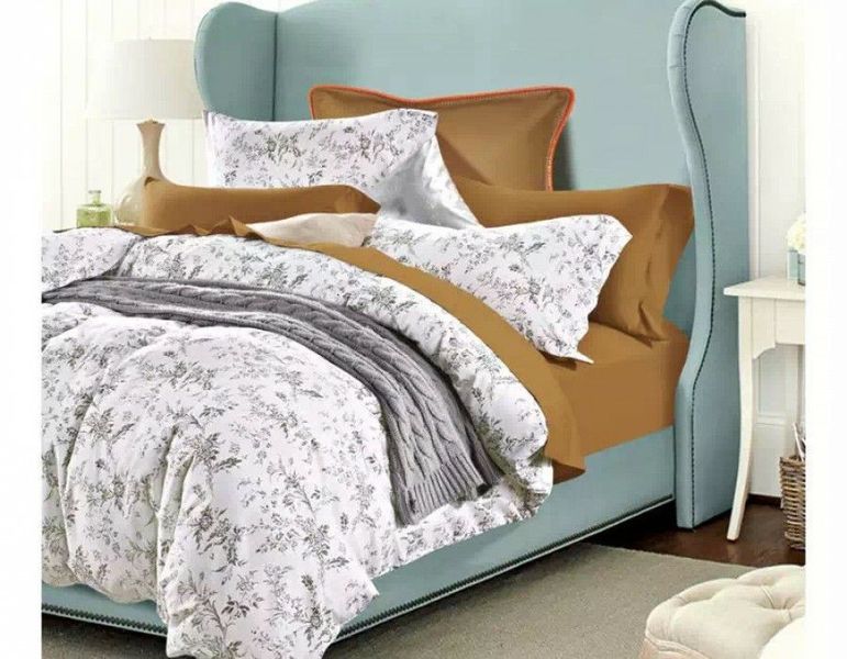 Постільна білизна Prestij Textile сатин люкс (10307) Євро 200х220 см 240х260 см 50х70см (2шт) p_s_k_00000337 фото