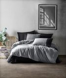 Постільна білизна ранфорс євро Cotton Box Plain Gri Siyah 100% бавовна box010077597 фото