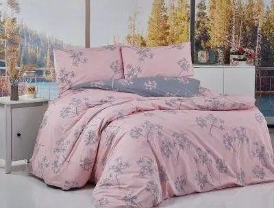Комплект постельного белья евро размер ранфорс BELIZZA idil pembe BLz-6871029 фото
