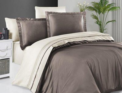Комплект Deluxe SATIN S-416 Serenity Mink & Cream S-416-Serenity-Mink-&-Cream-Євро фото
