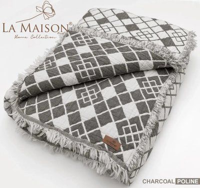 Покривало муслінове La Maison Poline Charcoal 220х240 см LaMaison_34381 фото