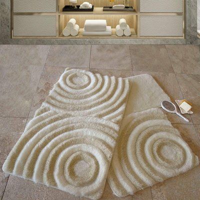 Набір килимків для ванної кімнати 2 пр Chilai Home wave wave-ekru фото