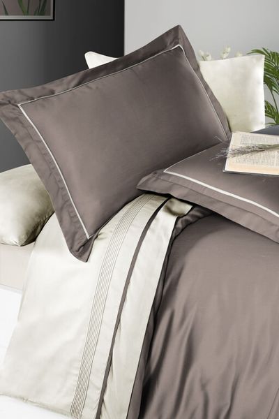 Комплект Deluxe SATIN S-416 Serenity Mink & Cream S-416-Serenity-Mink-&-Cream-Євро фото