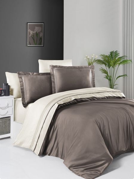 Комплект Deluxe SATIN S-416 Serenity Mink & Cream S-416-Serenity-Mink-&-Cream-Євро фото
