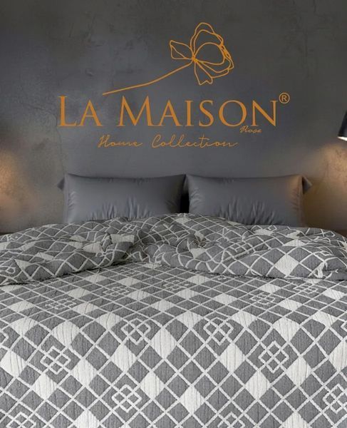 Покривало муслінове La Maison Poline Charcoal 220х240 см LaMaison_34381 фото