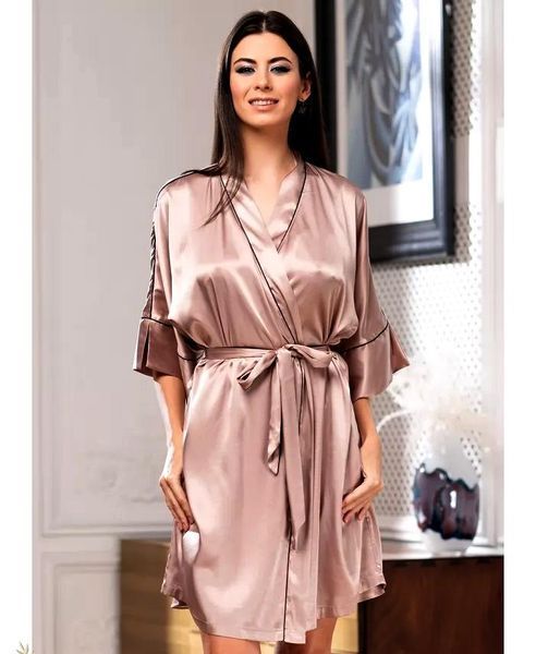 Женский шелковый халат Габриелла 3663 Mia-Amore L/XL Mia_3663_L/XL фото