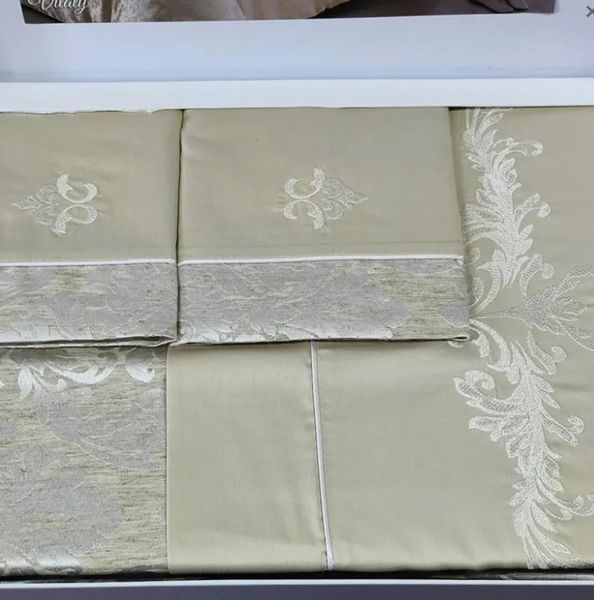 Постельное белье сатин жаккард Tivolyo Home JACQUARD VITALY Семейный 160х220 см p_s_k_482861 фото