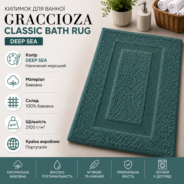 Коврик для ванной Graccioza Classic Bath Rug Graccioza-10020012-23334-60x100 фото
