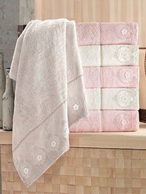 Бамбукові рушники Pupilla Alvin 3D 6 шт/уп Sul-821 фото