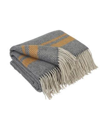 Плед Мериносовый Sport бел-сер-горчица Love You 140 x 200 см lvy_4503 фото