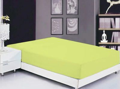 Простынь на резинке ранфорс TAG Sunny Lime, 160 х 200 х 20 см TAGprostrez1-162 фото