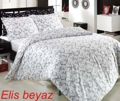 Постельное белье сатин евро размер Altinbasak Elis beyaz m006246 фото