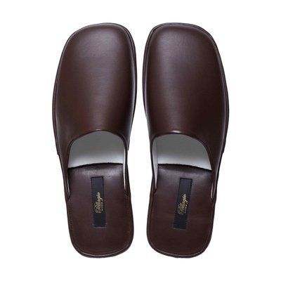 Тапочки мужские Pellagio 120 Кожаные Nappa Pellagio-120-Коричнева_напа-40р фото