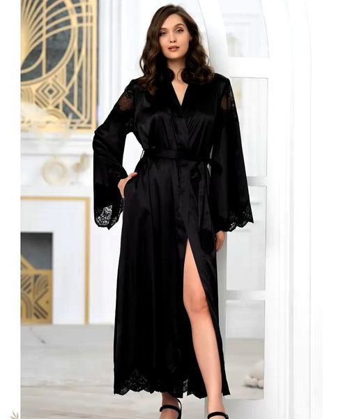 Довгий жіночий шовковий халат Аурелія 3899-1 Mia-Amore L/XL Mia_3899-1_L/XL фото