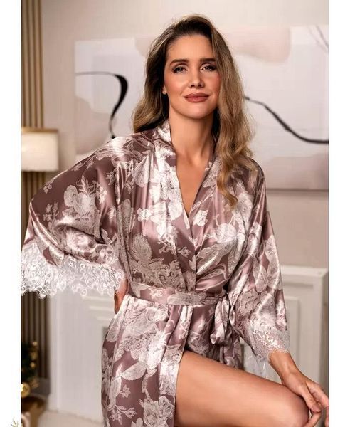 Женский шелковый халат Нинель 4253-1 Mia-Amore L/XL Mia_4253-1_L/XL фото