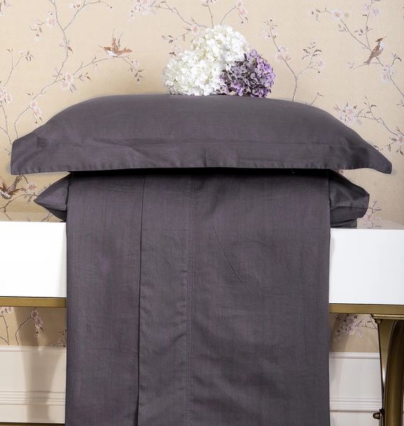 Наволочка LUXURY LINENS Basic Line Anthracite luli25000413 фото