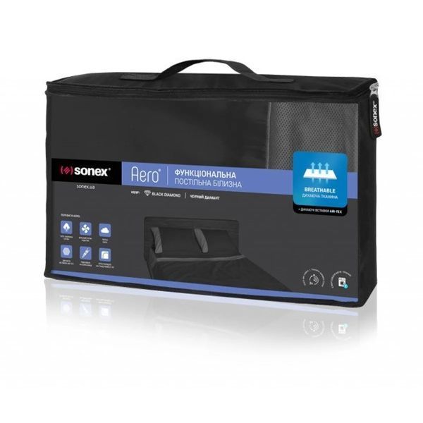 Функциональное постельное белье Sonex Aero Black Diamond Полуторный 145х210 см p_s_k_SO102183 фото