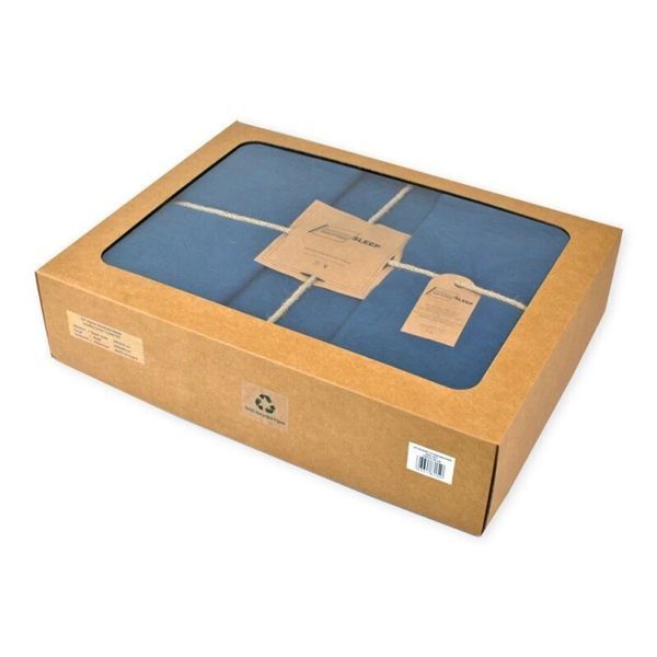 Постільна білизна варений бавовна жаккард SoundSleep Jakard Dress blue Сімейний 160х220 см p_s_k_93317917 фото