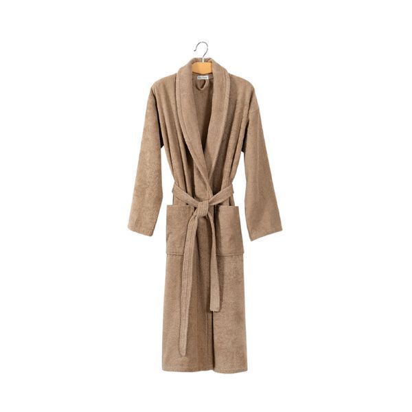 Махровый халат unisex Lotus Home - Basic New Line бежевый 2XL svt-2000022348034 фото